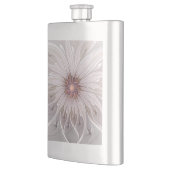 Blumenfantasie, Abstrakte moderne Pastell-Blume Flachmann (Links)