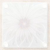Blumenfantasie, Abstrakte moderne Pastell-Blume Glasuntersetzer (Rückseite)