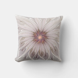 Blumenfantasie, Abstrakte moderne Pastell-Blume Kissen