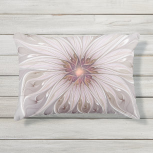 Blumenfantasie, Abstrakte moderne Pastell-Blume Kissen Für Draußen
