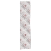 Blumenfantasie, Abstrakte moderne Pastell-Blume Kurzer Tischläufer (Vorderseite)