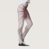 Blumenfantasie, Abstrakte moderne Pastell-Blume Leggings (Rechts)