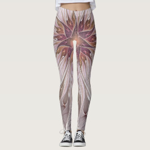Blumenfantasie, Abstrakte moderne Pastell-Blume Leggings