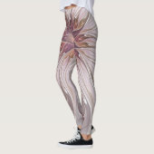 Blumenfantasie, Abstrakte moderne Pastell-Blume Leggings (Links)