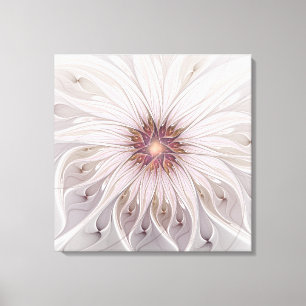Blumenfantasie, Abstrakte moderne Pastell-Blume Leinwanddruck