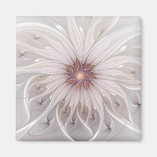 Blumenfantasie, Abstrakte moderne Pastell-Blume Magnet