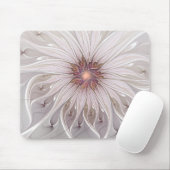 Blumenfantasie, Abstrakte moderne Pastell-Blume Mousepad (Mit Mouse)