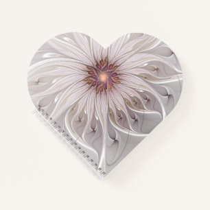 Blumenfantasie, Abstrakte moderne Pastell-Blume Notizblock
