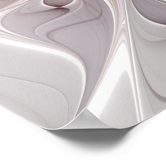 Blumenfantasie, Abstrakte moderne Pastell-Blume Poster (Ecke)