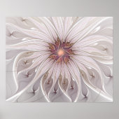 Blumenfantasie, Abstrakte moderne Pastell-Blume Poster (Vorne)
