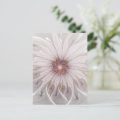 Blumenfantasie, Abstrakte moderne Pastell-Blume Postkarte (Stehend Vorderseite)