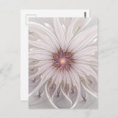 Blumenfantasie, Abstrakte moderne Pastell-Blume Postkarte (Vorne/Hinten)