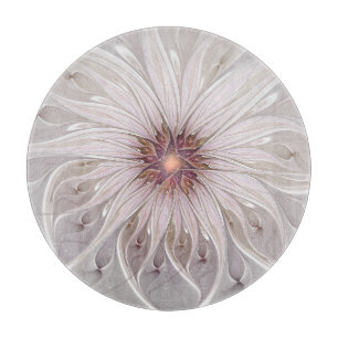 Blumenfantasie, Abstrakte moderne Pastell-Blume Schneidebrett