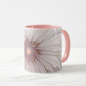 Blumenfantasie, Abstrakte moderne Pastell-Blume Tasse (VorderseiteRechts)