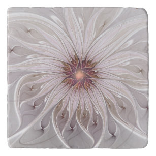Blumenfantasie, Abstrakte moderne Pastell-Blume Töpfeuntersetzer
