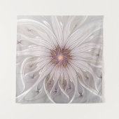 Blumenfantasie, Abstrakte moderne Pastell-Blume Wandteppich (Vorderseite)