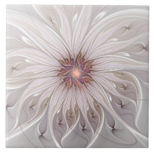 Blumenfantasie, abstrakte moderne Pastellblume Fliese