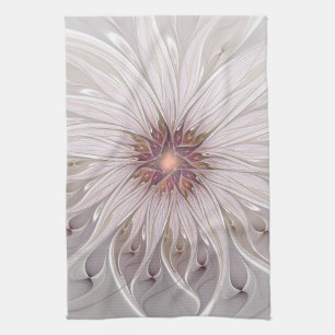 Blumenfantasie, abstrakte moderne Pastellblume Geschirrtuch