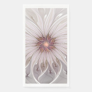Blumenfantasie, abstrakte moderne Pastellblume Serviette