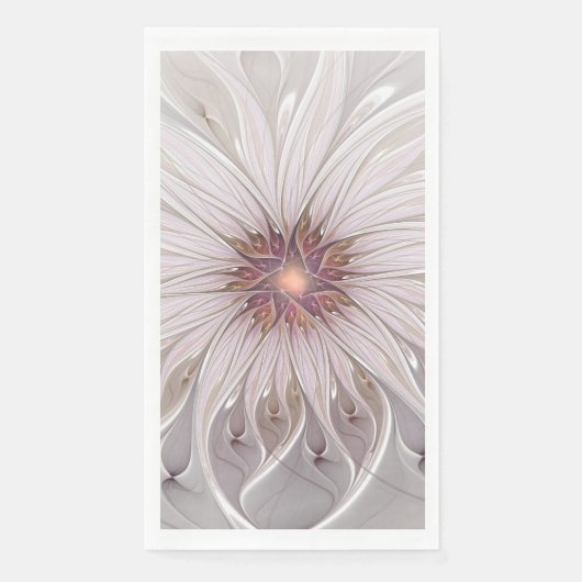 Blumenfantasie, abstrakte moderne Pastellblume Serviette (Vorderseite)