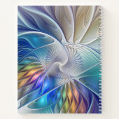 Blumenfantasie, Abstrakter Fraktal Art Blume Name Notizblock (Rückseite)