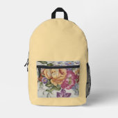 Blumenfantasie  bedruckter rucksack (Vorderseite)