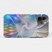 Blumenfantasie, buntes Abstraktes Fraktal Blume Case-Mate iPhone Hülle (Rückseite (Horizontal))