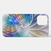 Blumenfantasie, buntes Abstraktes Fraktal Blume Case-Mate iPhone Hülle (Rückseite (Horizontal))