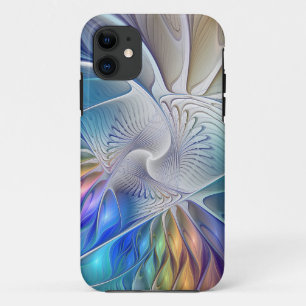 Blumenfantasie, buntes Abstraktes Fraktal Blume Case-Mate iPhone Hülle