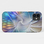 Blumenfantasie, buntes Abstraktes Fraktal Blume Case-Mate iPhone Hülle (Rückseite (Horizontal))