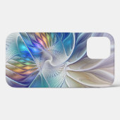 Blumenfantasie, buntes Abstraktes Fraktal Blume Case-Mate iPhone Hülle (Rückseite (Horizontal))