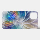 Blumenfantasie, buntes Abstraktes Fraktal Blume Case-Mate iPhone Hülle (Rückseite (Horizontal))