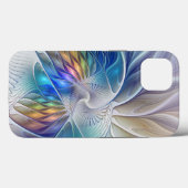Blumenfantasie, buntes Abstraktes Fraktal Blume Case-Mate iPhone Hülle (Rückseite (Horizontal))