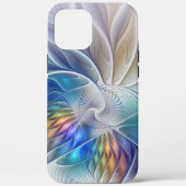 Blumenfantasie, buntes Abstraktes Fraktal Blume Case-Mate iPhone Hülle (Rückseite)