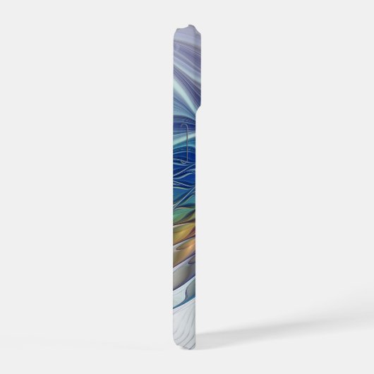 Blumenfantasie, buntes Abstraktes Fraktal Blume iPhone 15 Hülle (Rechte Seite)