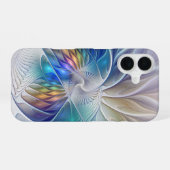 Blumenfantasie, buntes Abstraktes Fraktal Blume iPhone 16 Hülle (Rückseite (Horizontal))