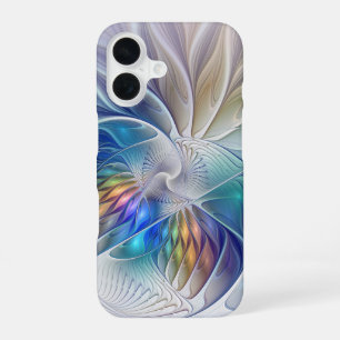 Blumenfantasie, buntes Abstraktes Fraktal Blume iPhone 16 Hülle