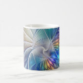 Blumenfantasie, buntes Abstraktes Fraktal Blume Kaffeetasse (Mittel)