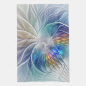 Blumenfantasie, buntes Abstraktes Fraktal Blume Küchentuch (Vertikal)