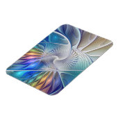 Blumenfantasie, buntes Abstraktes Fraktal Blume Magnet (Linke Seite)