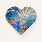 Blumenfantasie, buntes Abstraktes Fraktal Blume Notizblock (Vorderseite)