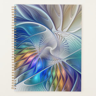Blumenfantasie, buntes Abstraktes Fraktal Blume Planer