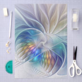 Blumenfantasie, buntes Abstraktes Fraktal Blume Seidenpapier (Handwerk)