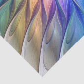 Blumenfantasie, buntes Abstraktes Fraktal Blume Seidenpapier (Detail)