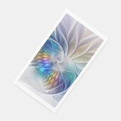 Blumenfantasie, buntes Abstraktes Fraktal Blume Serviette (Ecke)