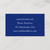 Blumenfantasie, buntes Abstraktes Fraktal Blume Visitenkarte (Rückseite)