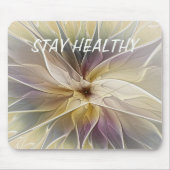 Blumenfantasie Eggpflanze Abstraktes Fraktal Eigen Mousepad (Vorne)