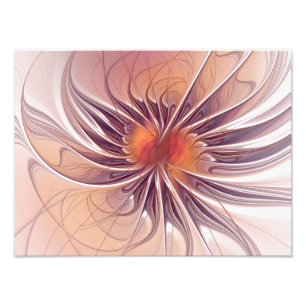 Blumenfantasie, farbenfrohe Abstrakte Fraktal Blum Fotodruck