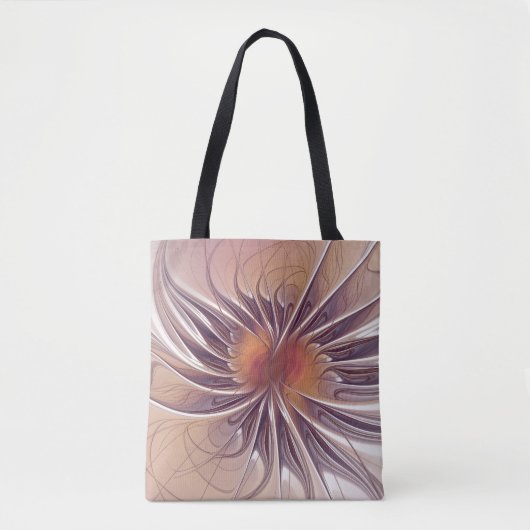 Blumenfantasie, farbenfrohe Abstrakte Fraktal Blum Tasche (Vorderseite)