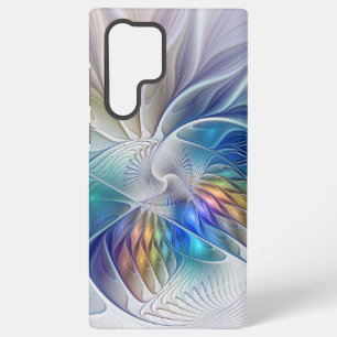 Blumenfantasie, farbenfrohe abstrakte fraktale Blu Samsung Galaxy Hülle